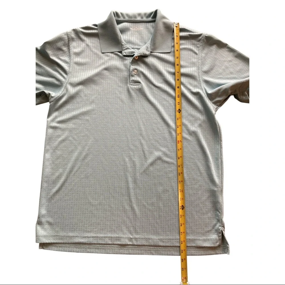 Straight Down Polo Shirt Mens Large Green‎ Stretch Lightweight Golf Casual Top